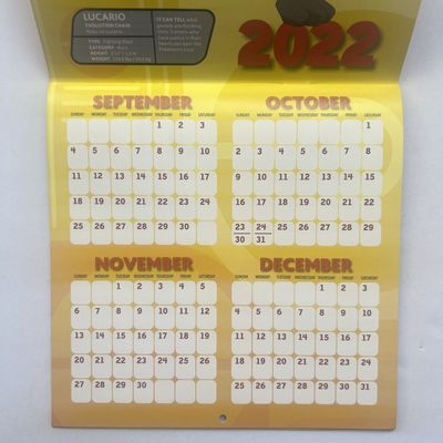 Professional Small Size Custom Wall Calendar Printing 7"X7" OEM / ODM